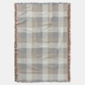 Couverture Tan Grey Ivory Neutre Rustique Plaid (devant Vertical)