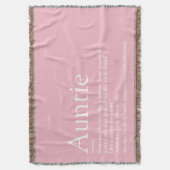 Couverture Tante Tante Fille Rose moderne Cool amusant (devant Vertical)