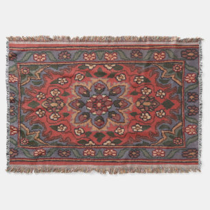 Couverture Tapis Floral Turc Persan Antique Oriental