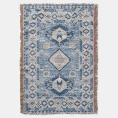 Couverture Tapis Kilim Bleu Antique Oriental (devant Vertical)