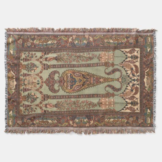 Couverture Tapis persan iranien antique vintage (Devant)