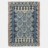 Couverture Tapis persan turc oriental bleu (devant Vertical)