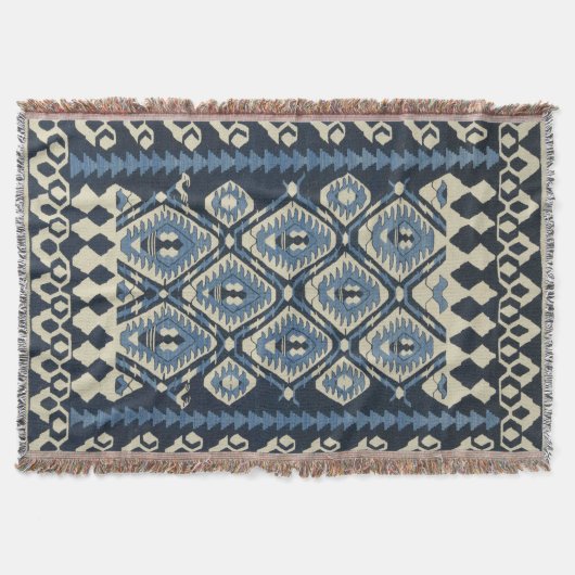 Couverture Tapis persan turc oriental bleu (Devant)
