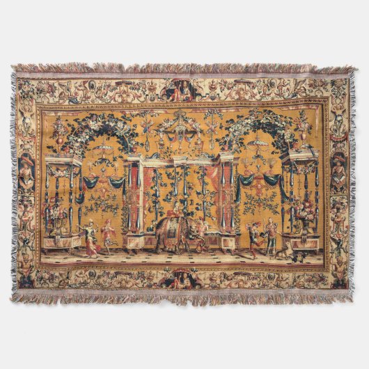 Couverture Tapisserie française ancienne éléphante (Devant)