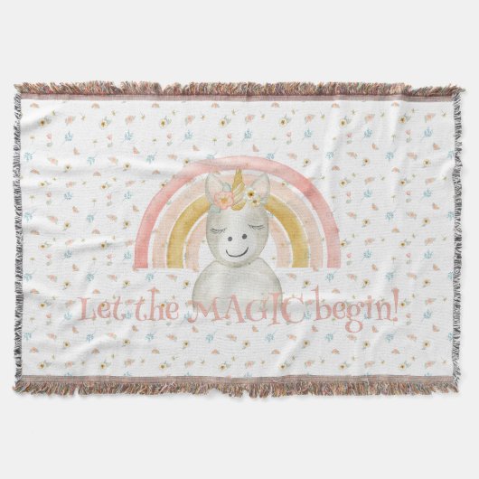 Couverture Tapisserie Murale Magic Begin Unicorn Rainbow Nurs (Devant)