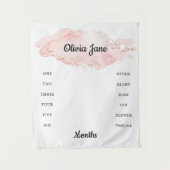 Couverture Tapisserie Photo de Repère Bébé Or Rose (Devant)