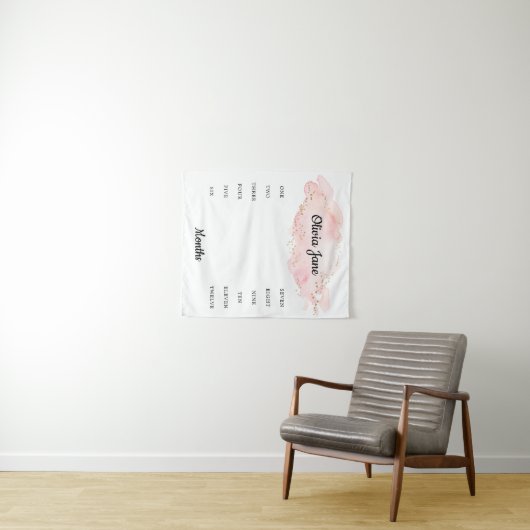 Couverture Tapisserie Photo Jalons Bébé Or Rose (En situation (horizontale))