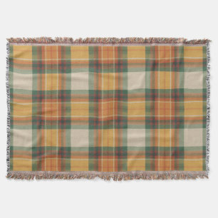 Couverture Tartan à carreaux de la récolte d'automne chaud