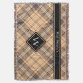 Couverture Tartan beige et Brown (devant Vertical)