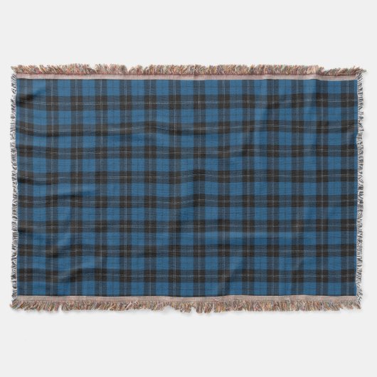 Couverture Tartan bleu de chasse de Ramsay de clan écossais (Devant)