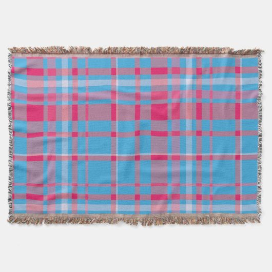 Couverture Tartan bleu et rouge (Devant)