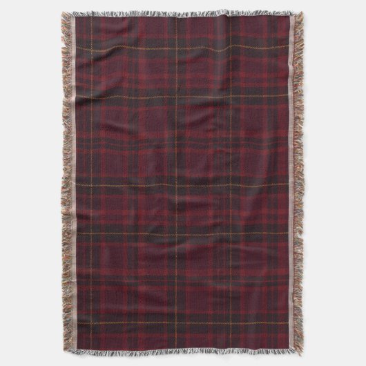 Couverture Tartan Bourgogne Élégant (devant Vertical)
