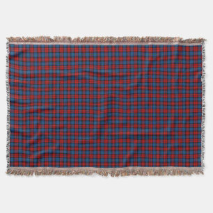 Couverture Tartan de bleu rouge et royal de clan de