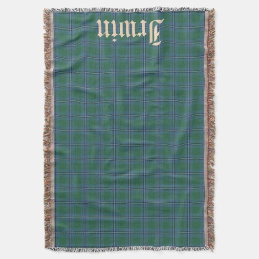 Couverture Tartan écossais d'Irwin de clan avec le nom 2 (devant Vertical)