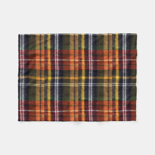 Couverture Tartan Fleece, Couleurs Automnes (Devant (Horizontal))