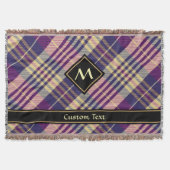 Couverture Tartan mauve, or et bleu (Devant)