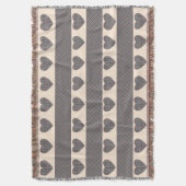 Couverture Tartan moderne Cute Hearts Rose Bleu (devant Vertical)