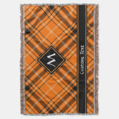 Couverture Tartan orange d'Halloween (devant Vertical)