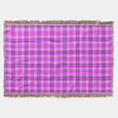 Couverture Tartan rose et violet (Devant)