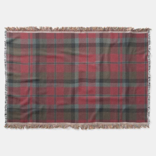 Couverture Tartan rouge et Brown chaud (Devant)