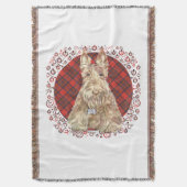 Couverture Tartan Scottie Blé (devant Vertical)