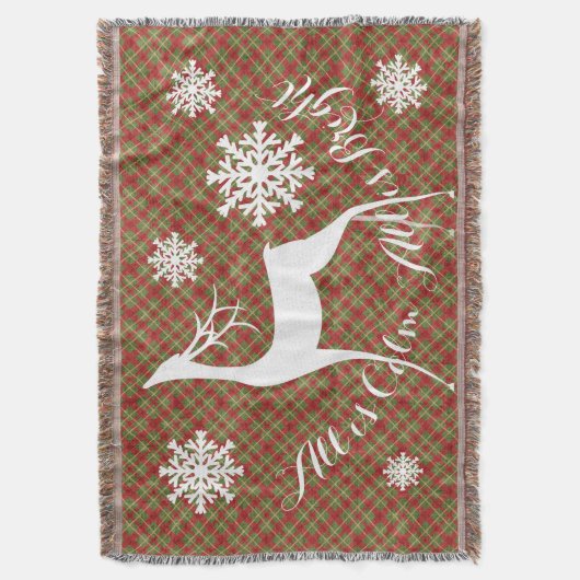 Couverture Tartan Tout est calme Tout est beau Deer Throw (devant Vertical)