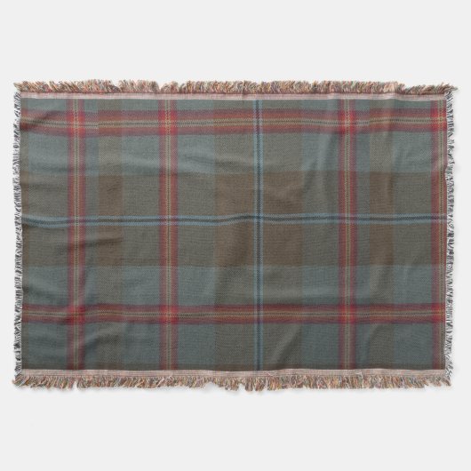 Couverture Tartan Traditionnel Vert Forêt (Devant)