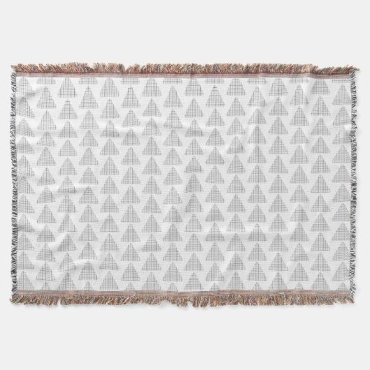 Couverture Tartan Triangles Gris (Devant)