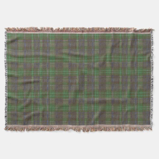 Couverture Tartan Vert Forêt Cabine (Devant)