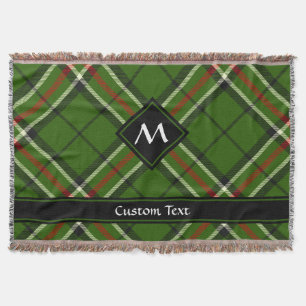 Couverture Tartan vert, noir, rouge et blanc