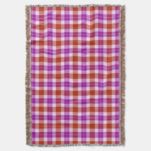 Couverture Tartan violet et rouge (devant Vertical)