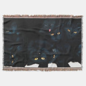 Couverture Tas de caresses de chat noir félins mignons (Devant)