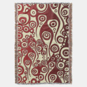 Couverture Tatouage Motif ART - flammes & cercles - verre rou (devant Vertical)