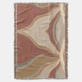 Couverture Taupe Sunset Horizon – Abstrait Japandi (devant Vertical)