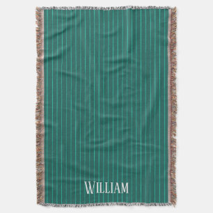 Couverture Teal pinstripes