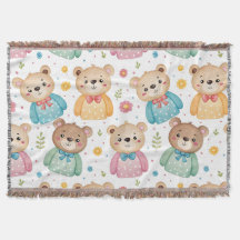 Teddy bear and flowers