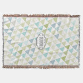 Couverture Teepee Aqua Vert et gris Lune Nuages Lodge Boys (Devant)