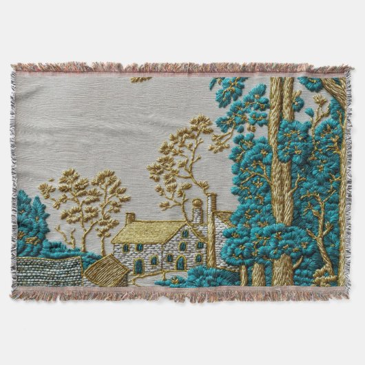 Couverture Teinte sarcelle et or de style antique rural (Devant)