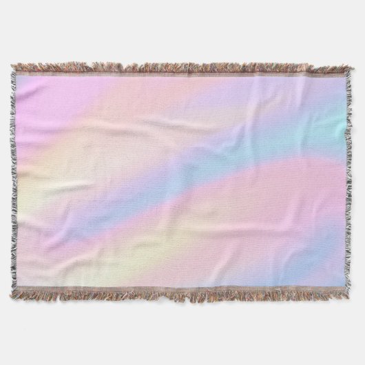 Couverture Tendance Unique vagues abstraites rose bleu pastel (Devant)
