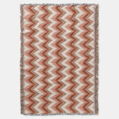 Couverture Terracotta Boho Zigzag - Rustic Chevron (devant Vertical)