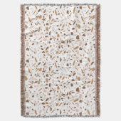 Couverture Terrazzo Marron et Beige et Blanc (devant Vertical)