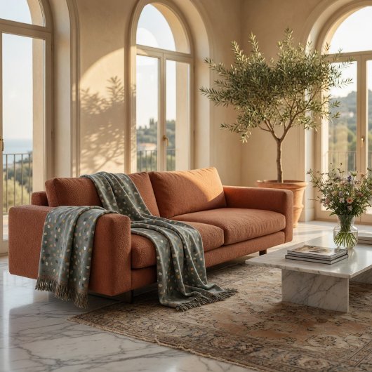 Couverture Terrazzo moderne Motif doux Neutre