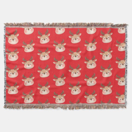 Couverture Tête de Renne Pastel Mignonne (Devant)