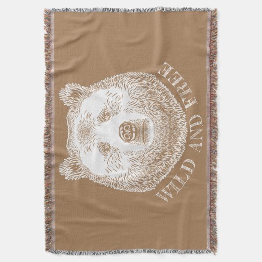 Couverture Tête D'Ours, Sauvage Et Libre, Illustration Dessin (devant Vertical)