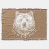 Couverture Tête D'Ours, Sauvage Et Libre, Illustration Dessin (Devant)