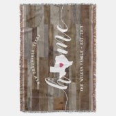 Couverture Texas Home State Style personnalisé bois (devant Vertical)