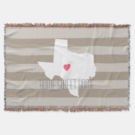 Couverture Texas Map Accueil Amour de l'état avec coeur perso (Devant)