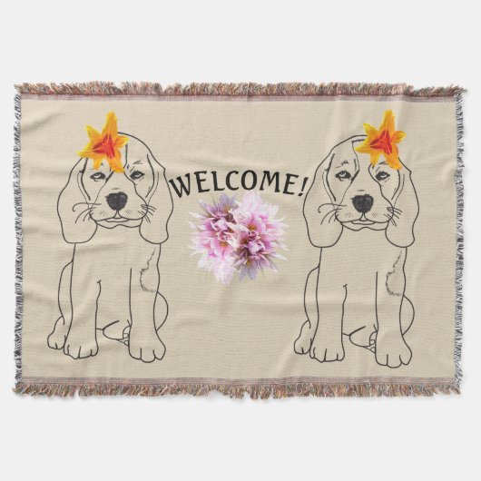 Couverture Texte de bienvenue des fleurs de dessin de marionn (Devant)