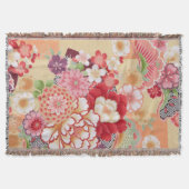 Couverture Textile japonais de KIMONO, fleur (Devant)