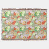 Couverture Texture avec des tranches de légumes (Devant)